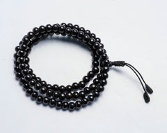 108 Beads Black Onyx Stone Hand Knotted Mala Prayer Bead Mala