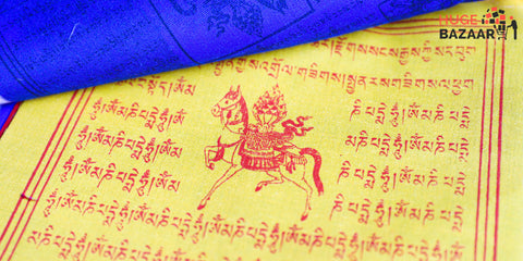 Sacred Mantra-Imprinted Prayer Flags: Spiritual Banners for Peace & Prosperity