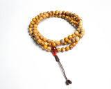 108 Beads Picture Jasper Stone Hand Knotted Mala Prayer Bead Mala