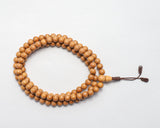 108 Beads Natural Sandalwood Hand Knotted Meditation Japa Prayer Bead Mala
