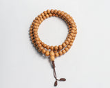 108 Beads Natural Sandalwood Hand Knotted Meditation Japa Prayer Bead Mala