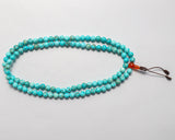 108 Beads Turquoise Stone Hand Knotted Mala Prayer Bead Mala