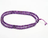 108 Beads Amethyst Stone Hand Knotted Meditation Japa Prayer Bead Mala