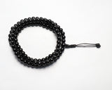 108 Beads Black Onyx Stone Hand Knotted Meditation Japa Prayer Bead Mala