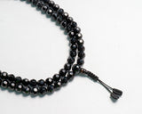 Cutting Onyx Stone Hand Knotted Buddha Head Bead Prayer Mala