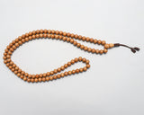 108 Beads Natural Sandalwood Hand Knotted Meditation Japa Prayer Bead Mala