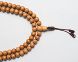 108 Beads Natural Sandalwood Hand Knotted Meditation Japa Prayer Bead Mala