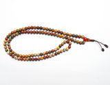108 Beads River Stone Hand Knotted Meditation Japa Prayer Bead Mala