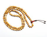 108 Beads Picture Jasper Stone Hand Knotted Mala Prayer Bead Mala