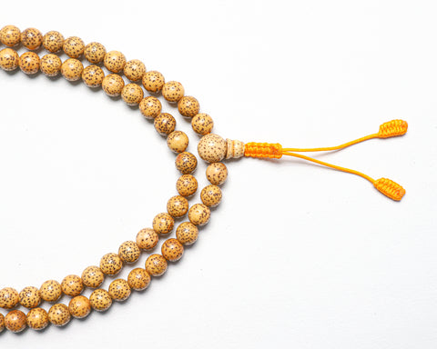 108 Beads Natural Lotus Seed Hand Knotted Mala Prayer Bead Mala