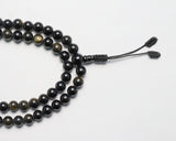 108 Beads Obsidian Stone Hand Knotted Mala Prayer Bead Mala