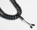 108 Beads Obsidian Stone Hand Knotted Mala Prayer Bead Mala