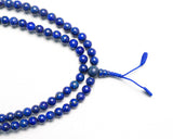 108 Beads Lapis Lazuli Stone Hand Knotted Meditation Japa Prayer Bead Mala