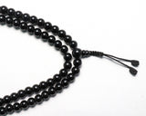 108 Beads Black Onyx Stone Hand Knotted Meditation Japa Prayer Bead Mala