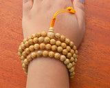 108 Beads Natural Lotus Seed Hand Knotted Mala Prayer Bead Mala