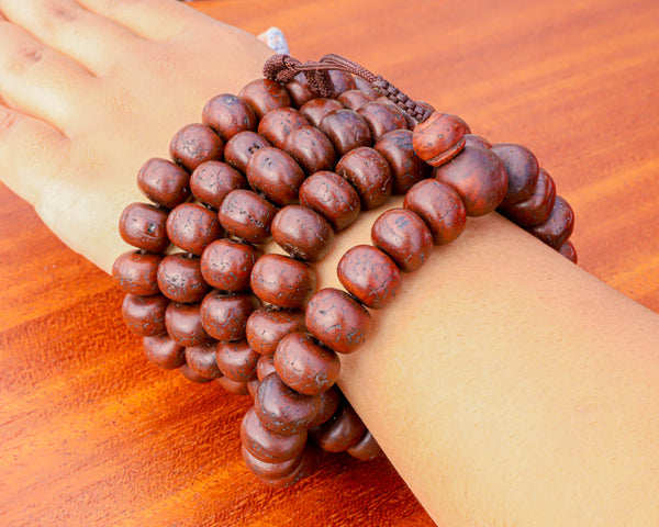108 Beads Traditional Tibetan Bodhi Seed Hand Knotted Mala Prayer Bead Mala