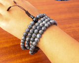 108 Beads Shungite Stone Hand Knotted Protection Mala Prayer Bead Mala