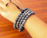 108 Beads Shungite Stone Hand Knotted Protection Mala Prayer Bead Mala