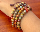 108 Beads River Stone Hand Knotted Mala Prayer Bead Mala