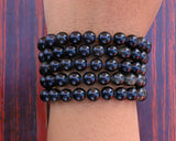 108 Beads Obsidian Stone Hand Knotted Mala Prayer Bead Mala