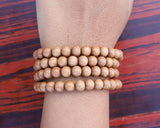 108 Beads Natural Sandalwood Hand Knotted Meditation Japa Prayer Bead Mala