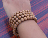 108 Beads Natural Sandalwood Hand Knotted Meditation Japa Prayer Bead Mala