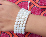 108 Beads Conch Shell Hand Knotted Meditation Japa Prayer Bead Mala