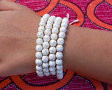 108 Beads Howlite Stone Hand Knotted Mala Prayer Bead Mala