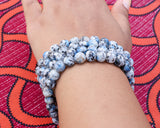 108 Beads Dalmatian Jasper Stone Hand Knotted Mala Prayer Bead Mala