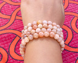 108 Beads Sun Stone Hand Knotted Meditation Japa Prayer Bead Mala
