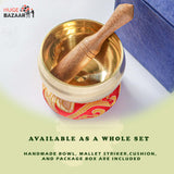 Elegant Plain Gold Singing Bowl: Handcrafted for Harmonious Sounds