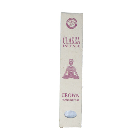 Natural Handmade Chakra Crown FrankIncense Incense- 15 Sticks