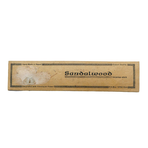 Sandalwood Incense Stick Decorated with Himalayan Flower - 15 Sticks