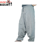 Silver Aladdin Harem Yoga / Meditation Trouser for Men and Women