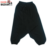 Black Aladdin Harem Yoga / Meditation Trouser for Men and Women