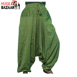 Army Green Aladdin Harem Trouser for Yoga and Meditation for Men Women