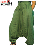 Army Green Aladdin Harem Trouser for Yoga and Meditation for Men Women