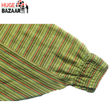 Green Striped Aladdin Harem Trouser for Yoga / Meditation for Men and Women