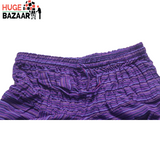Purple Striped Aladdin Harem Trouser for Yoga / Meditation for Men and Women