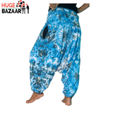 Blue Tie Dye Yoga / Meditation Trouser for Women