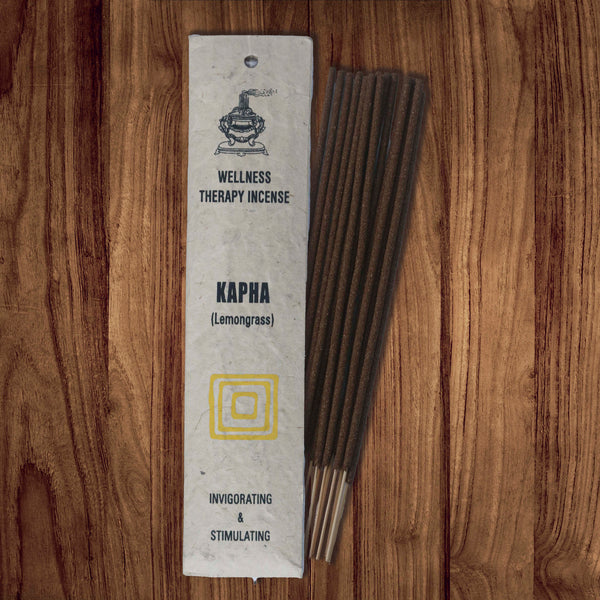 Natural Handmade Kapha Lemongrass Incense - Pack of 15 Sticks