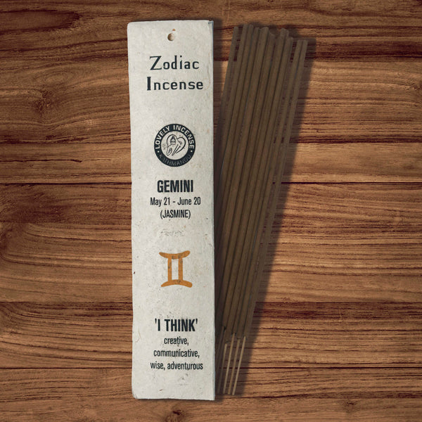 Aromatherapy Astrology Gemini Zodiac Jasmine Incense-Pack of 15 Sticks