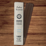 Aromatherapy Astrology Aquarius Zodiac Frankincense Incense-Pack of 15 Sticks