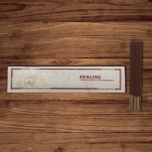 Natural Handmade Healing Incense Stick Decorated with Himalayan Flower Export Quality - 15 Sticks