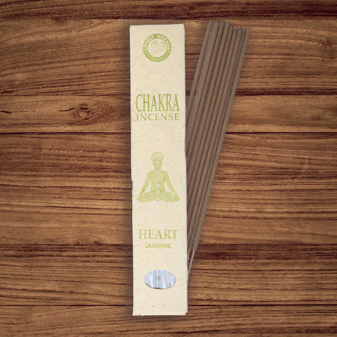 Natural Handmade Chakra Heart Jasmine Incense- 15 Sticks