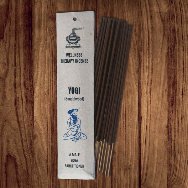 Natural Handmade Yogi Sandalwood Incense - Pack of 15 Sticks