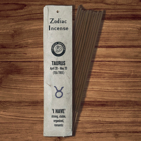 Taurus Zodiac Tea Tree Incense - Pack of 15 Sticks