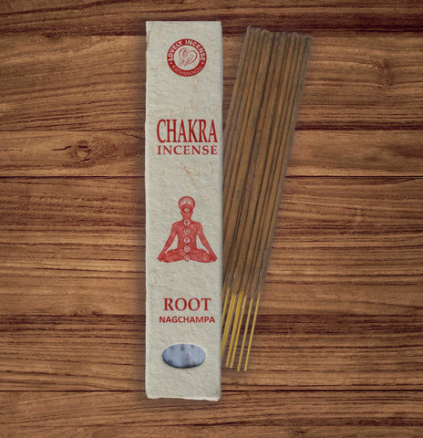 Natural Handmade Chakra Root Nagchampa Incense - 15 Sticks