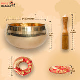 Elegant Plain Gold Singing Bowl: Handcrafted for Harmonious Sounds