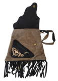Suede Leather Hand Embroidery Bag